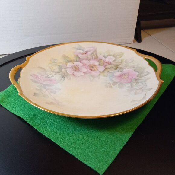 Limoges Floral & Gilded Edge Cake Plate - Picture 3 of 6